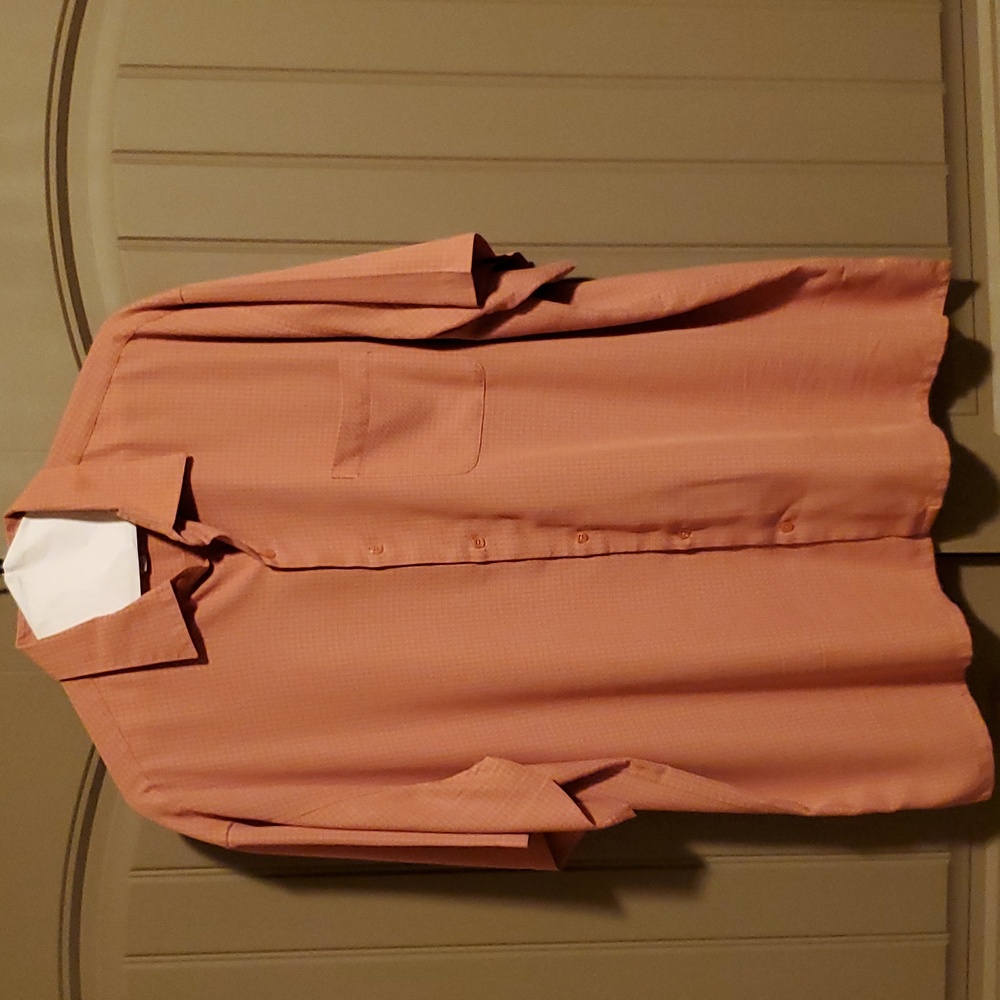 Pronto Uomo Camp shirt, 2X, Orange patterned, see pic